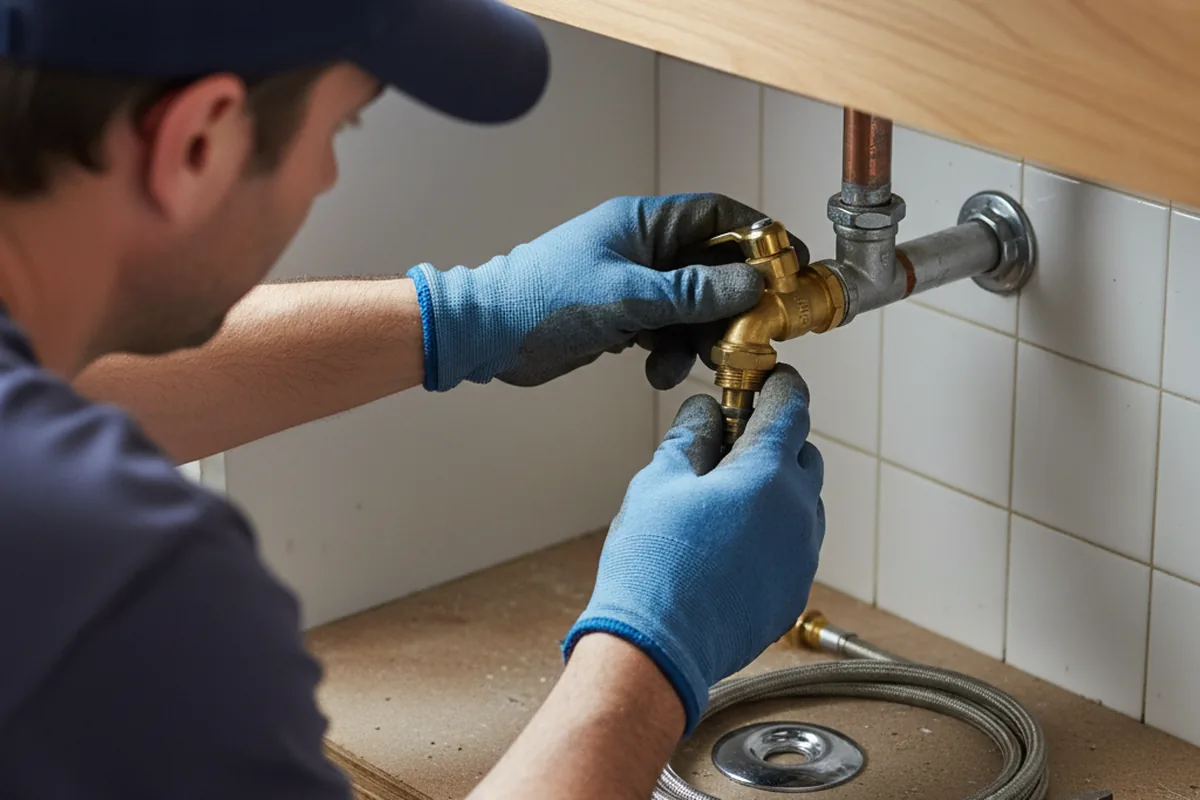 Shutoff valve and fitting work during Faucet and Fixture Repair in Garland
